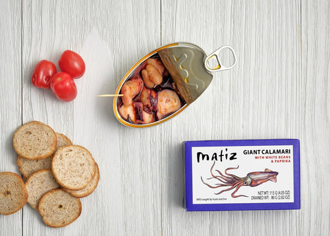 Matiz Giant Calamari with White Beans & Paprika