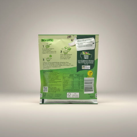 Knorr Schweine Braten backside on white background