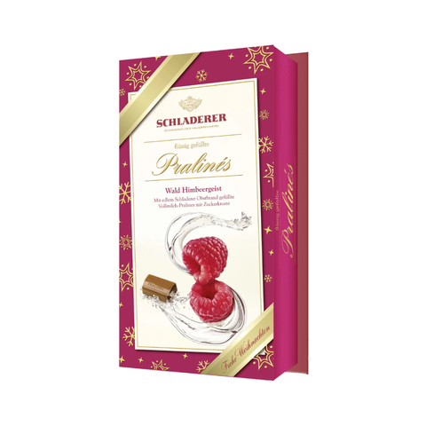 Schladerer Wild Raspberry Brandy in Milk Chocolate Pralines